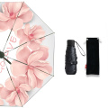 Ladies Popular Pink Flowers Girl Gifts Mini 5 Folding Umbrella